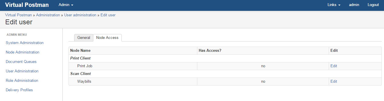 Node Access Setup