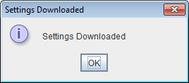 Central settings downloaded successfully